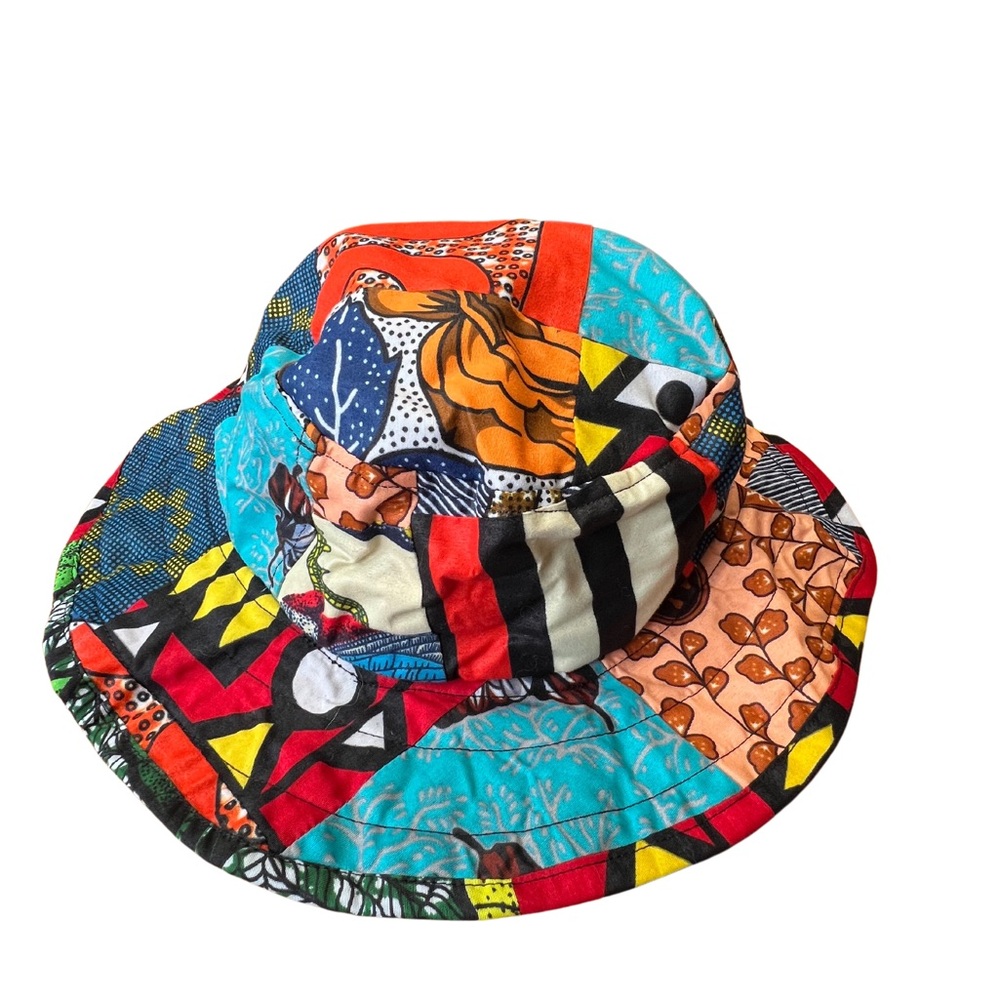 Patchwork reversible sun hat
